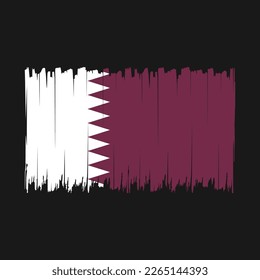 Katar-Flag-Vektorgrafik mit Pinselspitze