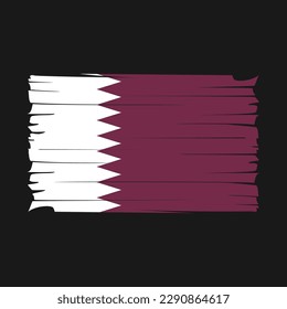 Katar-Flag-Vektorgrafik mit Pinselspitze