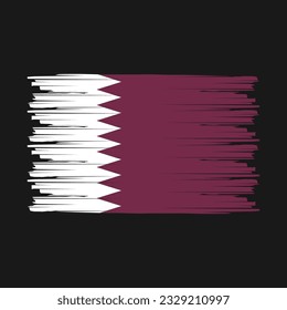 Katar-Flag-Vektorgrafik mit Pinselspitze