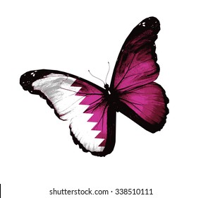Qatar flag butterfly - vector