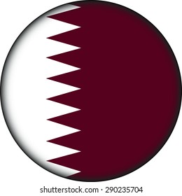 Botón de bandera de Qatar en blanco