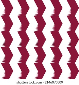 Qatar flag color identity seamless pattern. Zigzag line vector for background, print, book cover and etc