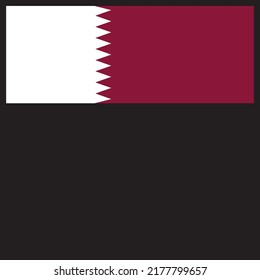 Qatar Flag With Empty Space For Text