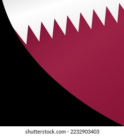 Bandera de Qatar ondeando en fondo blanco