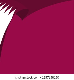 Qatar Flag. Frame Template Square. Vector Illustration. Eps 10.