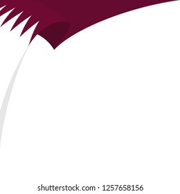 Katar-Flagge. Vorlagenquadrat für Rahmen. Vektorgrafik. EPS10.