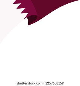 Qatar Flag. Frame Template Square. Vector Illustration. Eps 10.