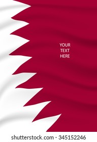 Qatar Flag Greeting Background design. Vector