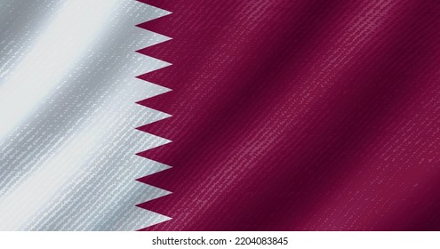 Qatar flag with grunge texture.