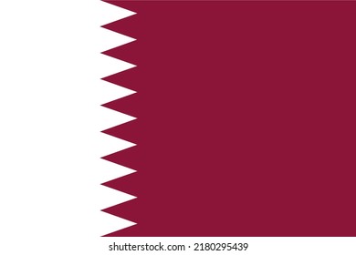 Qatar flag, flag of Qatar high quality vector