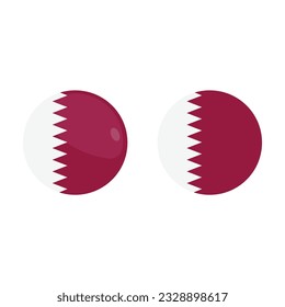 Qatar Flag Icon Vector Design. 