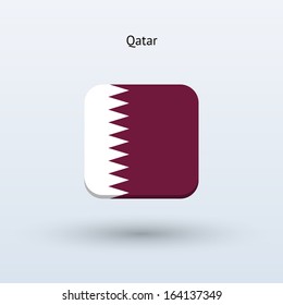 Qatar flag icon. Vector illustration.