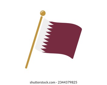 Qatar flag icon vector illustration