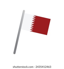 qatar flag icon vector template illustration logo design