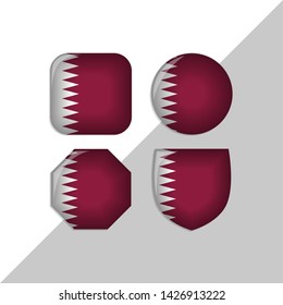 qatar flag icons theme. vector