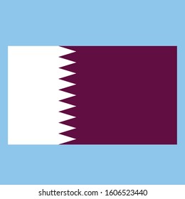 Qatar Flag illustration, textured background, Symbols of Qatar - Vector