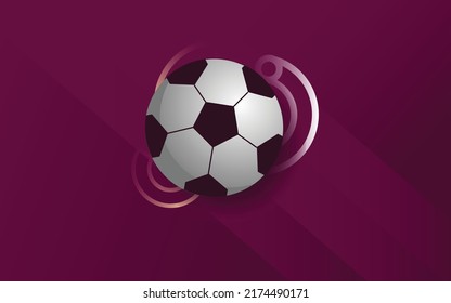 Qatar flag illustrations. Independence day football celebrations 2022