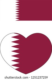 qatar Flag for Independence Day and infographic Vector illustration EPS10. The national flag of Qatar. The symbol of the state on wavy silk fabric. 