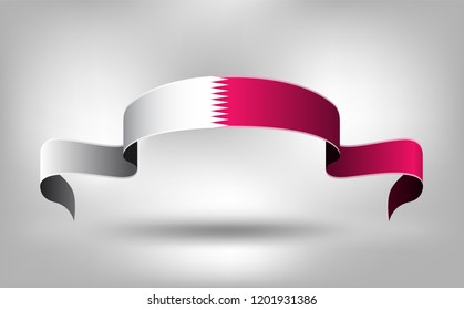 Qatar flag with national day wishes. "Qatar National Day". Vector eps