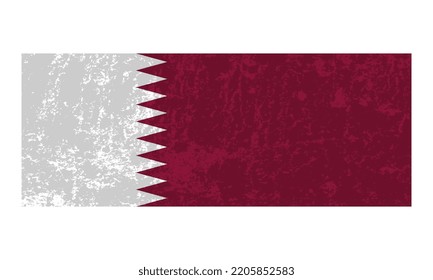 Qatar flag, official colors and proportion. Vector illustration.