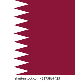 Qatar flag, official colors. Vector illustration.