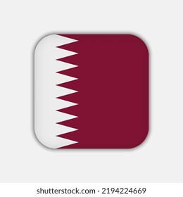 Qatar flag, official colors. Vector illustration.
