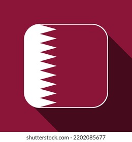 Qatar flag, official colors. Vector illustration.