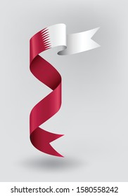 QATAR FLAG ON ISOLATED BACKGROUND. VECTOR EPS