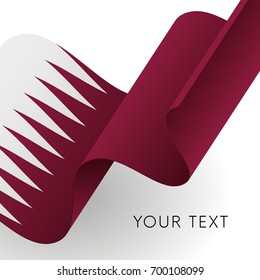 Qatar flag. Patriotic design. Vector illustration.