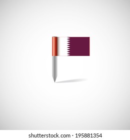 qatar flag pin