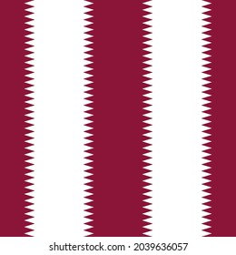 concepto de tradición de patrones sin fisuras de la bandera qatar. ilustración vectorial. impresión, cubierta, papel, decoración, pancarta, camiseta, vestido, etc.
