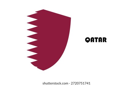Katar Flagge in Schildform (Badge)