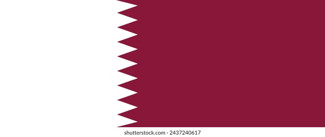 Qatar Flag Simple Clip Art Vector Illustration