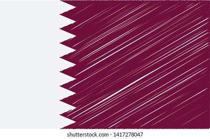 Qatar  flag. Simple vector Qatar  flag