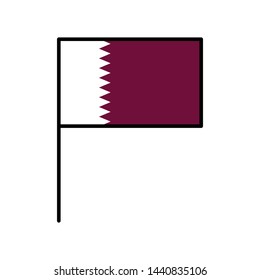 Qatar  flag. Simple vector Qatar  flag