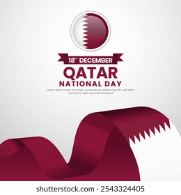 Qatar Flag Square Banner Background Design for Independence Day and National Day