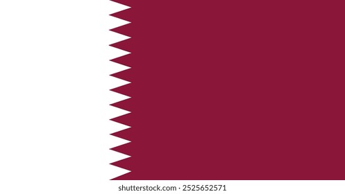 Qatar flag vector design and illustration , National flag of Qatar