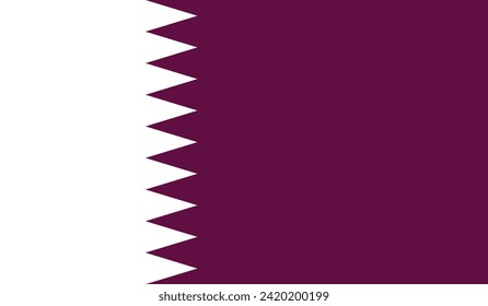 Stockillustration des Vektordesigns der Katar-Flagge