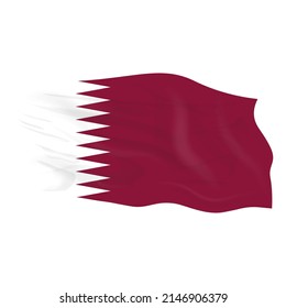 Qatar flag vector EPS 10