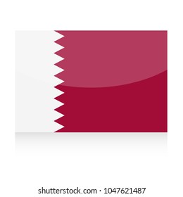 Qatar Flag Vector Icon - Illustration