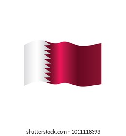Qatar flag, vector illustration