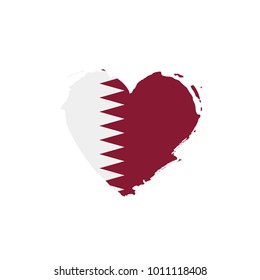 Qatar flag, vector illustration