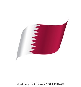 Qatar flag, vector illustration