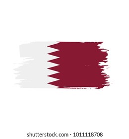 Qatar flag, vector illustration