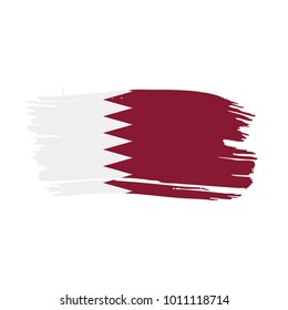 Qatar flag, vector illustration