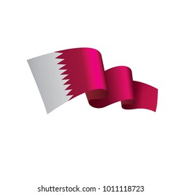 Qatar flag, vector illustration