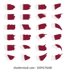 Qatar flag, vector illustration