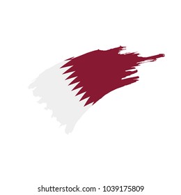 Qatar flag, vector illustration