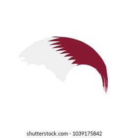 Qatar flag, vector illustration