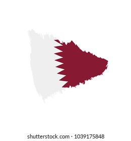 Qatar flag, vector illustration